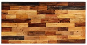 Mesa de bar em madeira recuperada maciça 120x60x106 cm