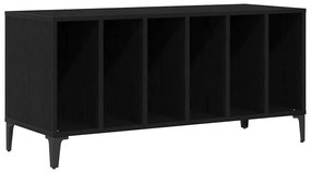 Armário de Carvalho Preto - 100x38x48 cm Feito em Madeira Engenharia