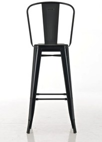 Conjunto de 2 bancos de bar Aiden 44 x 115 x 52 cm Preto