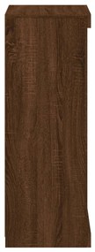 Aparador com luzes LED 41x37x100 cm carvalho castanho