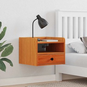 vidaXL Mesa-de-cabeceira com gaveta Castanho-mel 38 x 36 x 29,5 cm