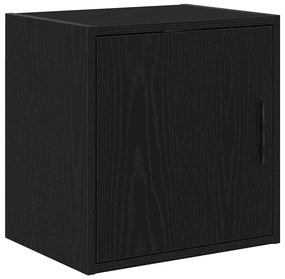 vidaXL Armário de parede da garagem preto madeira engenheirada