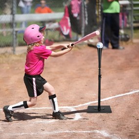 Tee para Beisebol Tee de Softball Ajustável em Altura de 63,5 a 91,5 cm com Base Preta