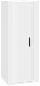 2 pcs conjunto móveis de TV derivados de madeira branco