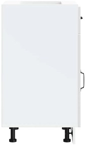 Armário de cozinha baixo Kalmar branco alto brilho
