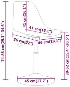 Cadeiras de jantar giratórias 4 pcs PP lilás