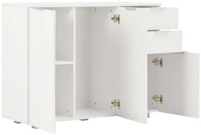 Aparador 107x35x80,5 cm branco brilhante