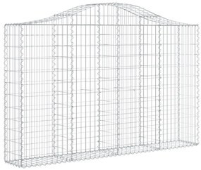 Cestos gabião arqueados 13 pcs 200x30x120/140 ferro galvanizado
