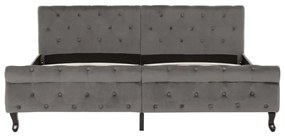 Estrutura de cama 180x200 cm veludo cinzento