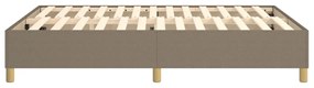Cama sem colchão 140x200 cm tecido castanho-acinzentado