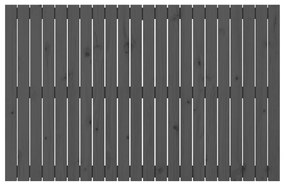 Cabeceira de parede 140x3x90 cm madeira de pinho maciça cinza