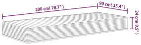 Colchão de espuma médio suave 90x200 cm