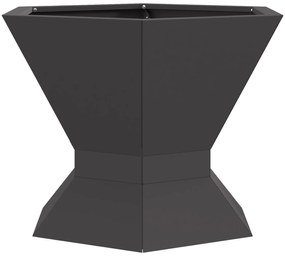 Fogueira Hexagonal vidaXL Preta 50x50x40 cm em Aço