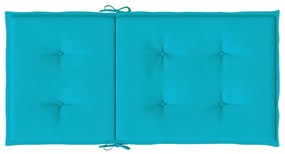 Almofadões p/ cadeira de encosto baixo 6 pcs tecido turquesa