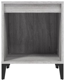 Mesas de cabeceira 2 pcs 40x35x50 cm cinzento sonoma