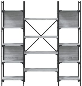 Estante 155,5x24x166,5 cm derivados de madeira cinzento sonoma
