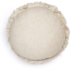 Kave Home - Capa de almofada redonda Araceli de linho natural Ø 45 cm