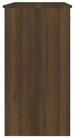 Secretária 80x40x75 cm derivados de madeira carvalho castanho