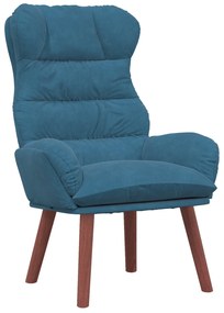 Poltrona Relaxante Veludo Azul