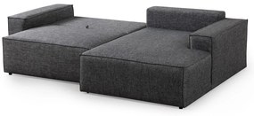 Sofá-Cama de Canto Pırlo – Cinzento Escuro – 260x78x170 cm