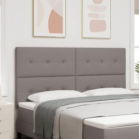 Cabeceira vidaXL Botão Almofadado Taupe 180 cm Tecido