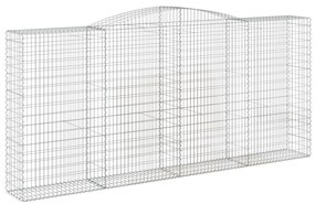 Cestos gabião arqueados 3pcs 400x50x180/200cm ferro galvanizado