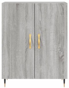 Aparador 69,5x34x90 cm derivados de madeira cinzento sonoma