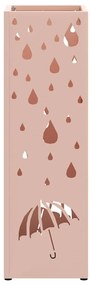Suporte para Guarda-Chuva Rosa Metal Médio Inserções Decorativas
