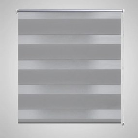 vidaXL Estore de rolo 100 x 175 cm, linhas de zebra / Cinza