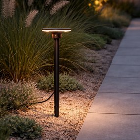 Foco de jardim moderno preto com LED IP54 - Skyf