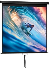 HOMCOM Ecrã de projeção TV e Home Cinema de 216 cm para projetor 1:1 4K HD, 146L x 146H cm | Aosom Portugal