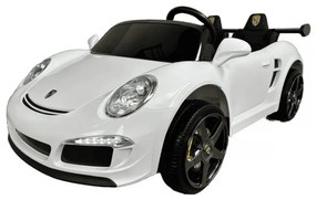 Carro elétrico para crianças Desportivo RUF CTR3 24V 2.4G MP4, Rodas de borracha, 2 lugares em pele sintética Branco