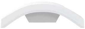 Candeeiros parede LED p/ exterior 2 pcs alumínio fundido branco