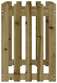 Canteiro elevado c/ design cerca 100x50x70 cm pinho impregnado