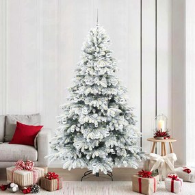 vidaXL Árvore de Natal Artificial com 300 LEDs Branco 210 cm PE e PVC