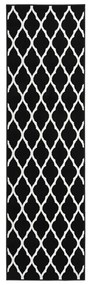 vidaXL Passadeira 80x300 cm polipropileno preto e branco