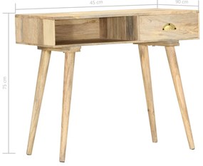 Mesa consola 90x45x75 cm madeira de mangueira maciça
