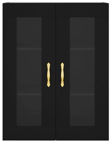 Móveis de parede 2 pcs derivados de madeira preto