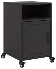 Mesas de cabeceira 2 pcs 36x39x59 cm aço preto