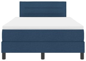 Cama Box Spring com Colchão Azul 120x200 cm Tecido