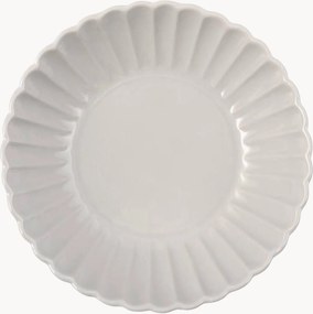 Pratos de sopa com padrão em relevo Lotus, conjunto de 6