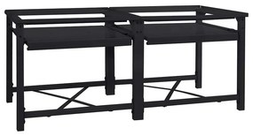 vidaXL Pedestal para Máquina de Lavar 2 pcs Preto 120 x 56 x 52 cm Aço