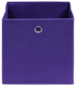 Caixas arrumação 10 pcs 28x28x28 cm tecido-não-tecido roxo