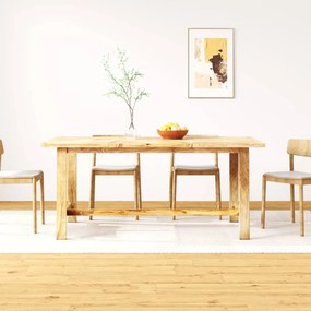vidaXL Mesa de jantar madeira de mangueira maciça 180 cm