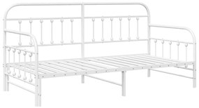 Estrutura de Daybed com Cama Auxiliar vidaXL Branca 100x200 cm Aço