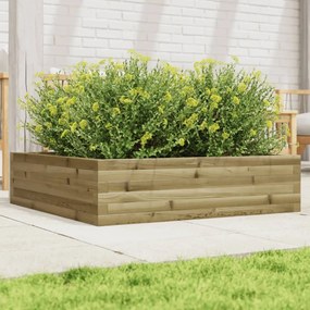 vidaXL Vaso/floreira de jardim 90x90x23 cm madeira de pinho impregnada