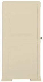 Armário de plástico 40x43x85,5 cm design de madeira branco nata