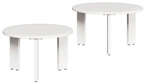 Conjunto de Mesas de Café 2 pcs Branco 47.5 x 47.5 x 27 cm