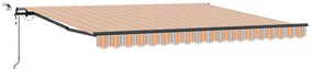 Toldo Retrátil Automático com Listras LED Multicoloridas 400x300 cm