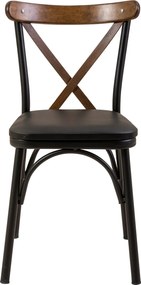 Conjunto de Mesa e Cadeiras Oliver – Preto – Mesa: 70x77x70 cm, Cadeir